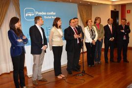 Vicente Tirado junto a los candidatos regionales del PP en Ciudad Real